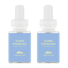 Pura Allos Ylang Pistachio bottle shows calm home fragrance