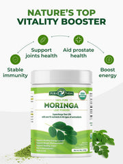 PURA VIDA MORINGA powder tea setup for a caffeine-free ritual