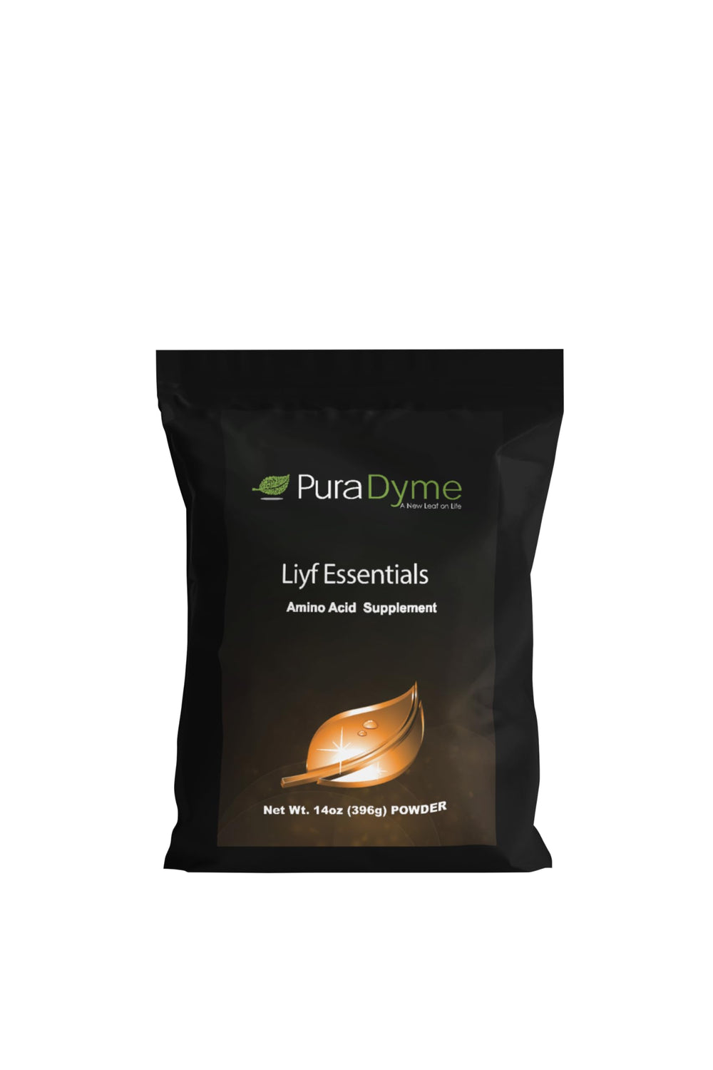 Puradyme Liyf Essential amino acid powder bottle for energy support in smoothies and meals