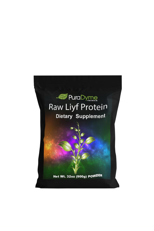 PuraDyme Raw Liyf Protein 900g front view for convenient daily shakes