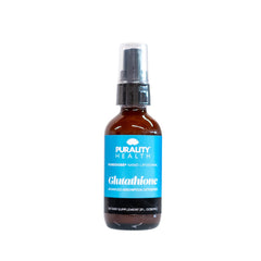 PURALITY HEALTH liposomal glutathione bottle for convenient daily use.