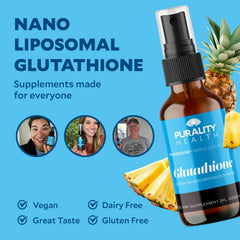PURALITY HEALTH liquid formula with measuring dropper enables precise servings.