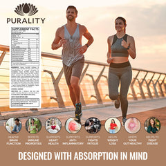 Purality Health Mindboost label emphasizing vegan formula and chocolate flavor