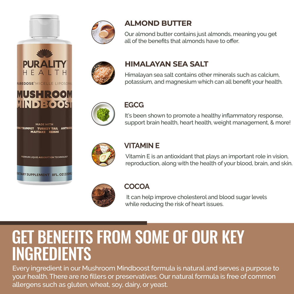 Purality Health Mindboost powder glass with liposomal delivery for absorption