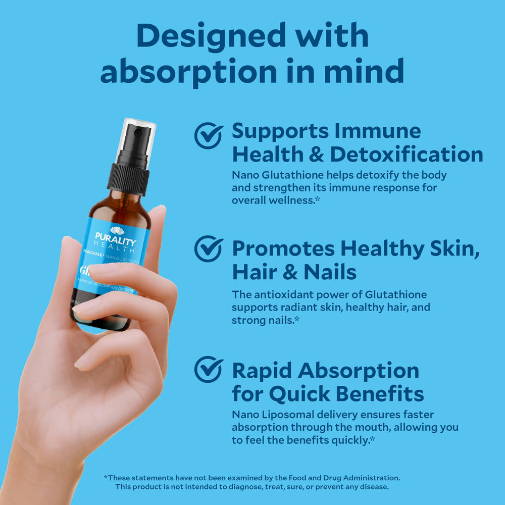 PURALITY HEALTH label highlights vitamin C synergy for boosted antioxidant support.