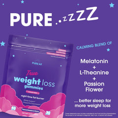 Pure AF Nutra Sleep Support Gummies closeup highlights restful sleep benefits
