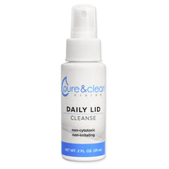 Pure & Clean Daily Lid Cleanse Spray bottle shown for gentle eyelid cleansing.