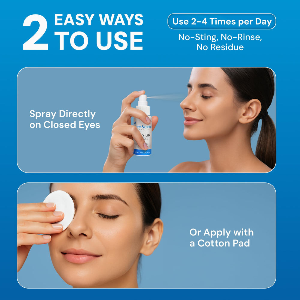 Application on the eyelid area for refreshed lids.