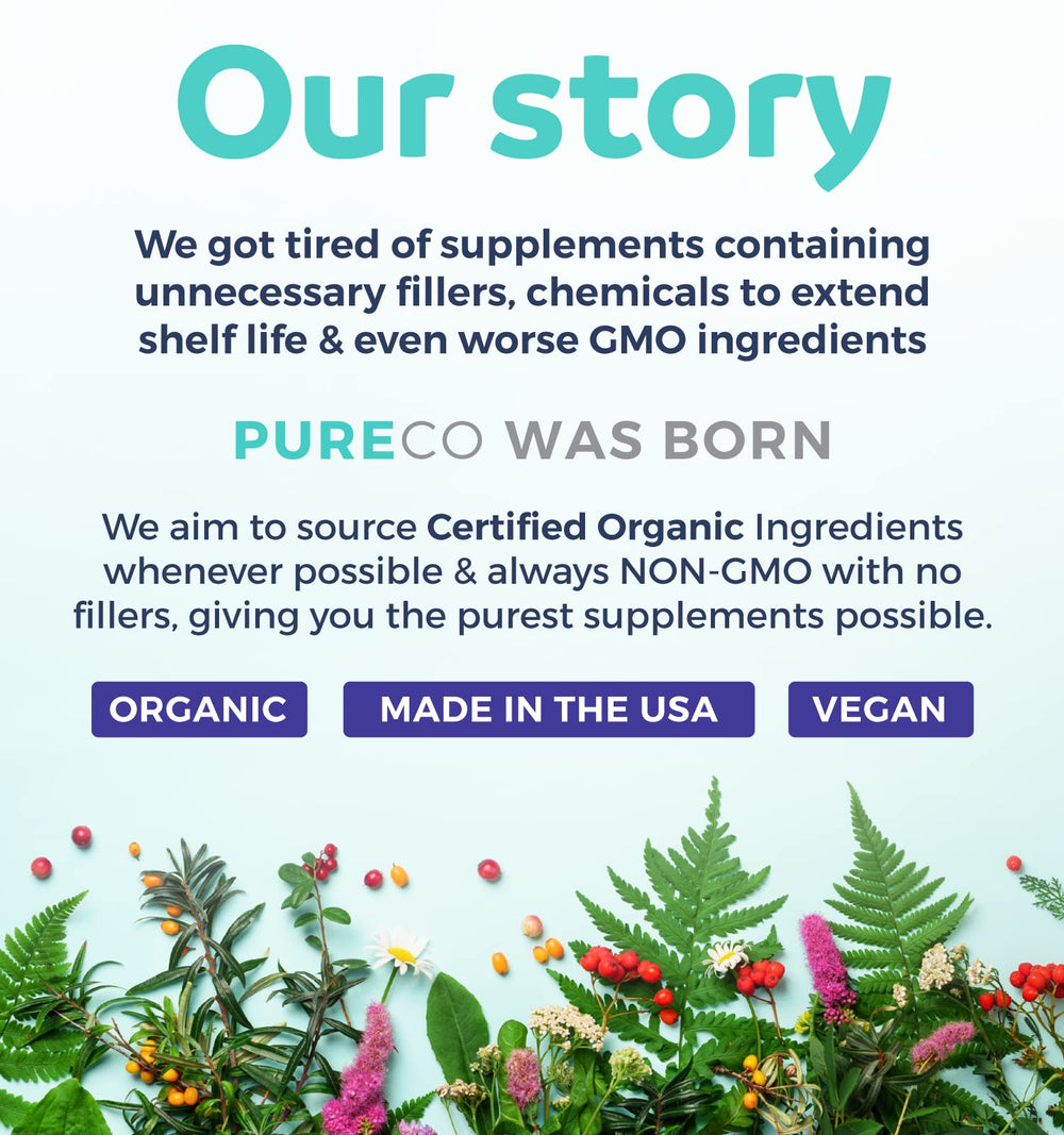 Pure Co Cranberry Pills made-in-usa badge signals high manufacturing standards and safety.