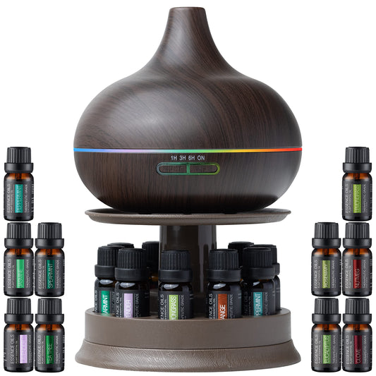 Pure Daily Care diffuser with wood-grain front design for stylish spaces