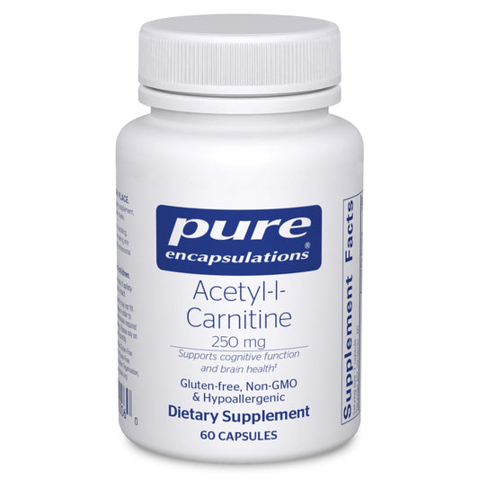 Pure Encapsulations Acetyl-L-Carnitine 250 mg bottle signals a science-backed memory support option