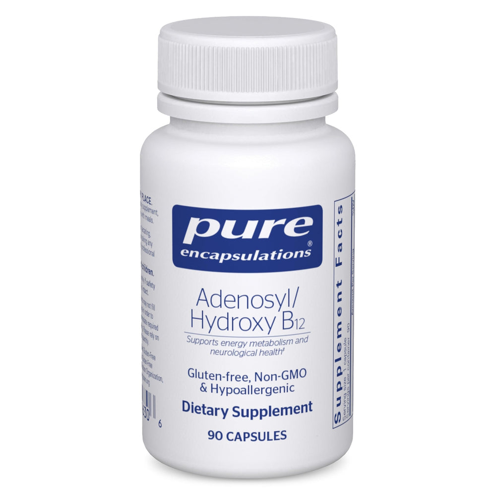 Pure Encapsulations Adenosyl/Hydroxy B12 bottle for energy metabolism support
