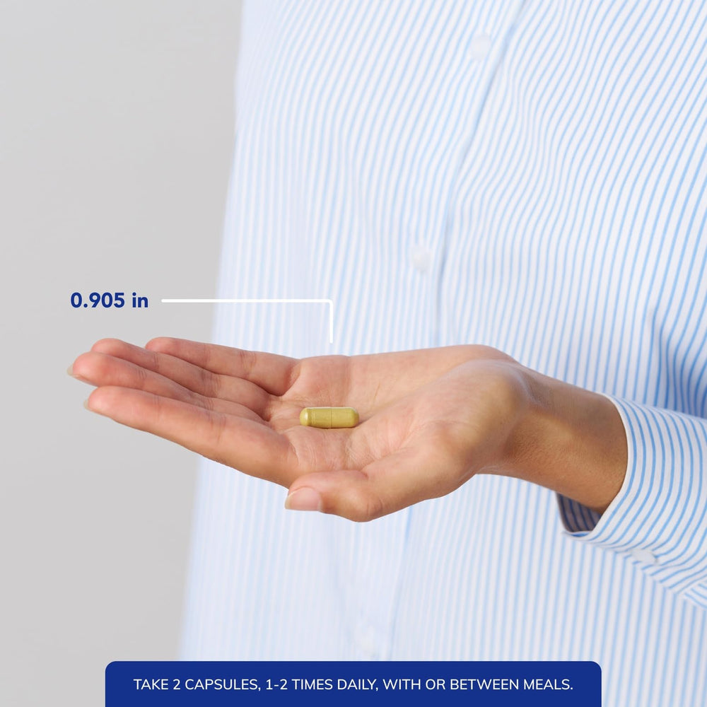 Aller-Essentials capsules pour image highlights easy daily use.