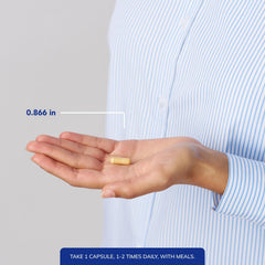 Pure Encapsulations bottle pour demonstrates convenient daily dosing.