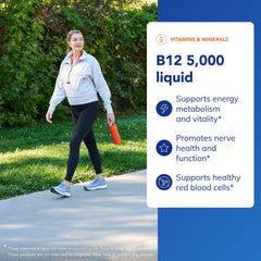 Pure Encapsulations B12 5,000 liquid label close-up shows methylcobalamin form