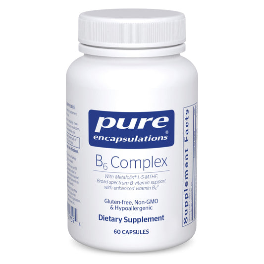 Pure Encapsulations B6 Complex bottle front view supports daily nervous system health.
