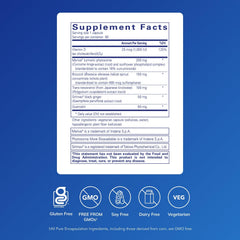 Pure Encapsulations Balanced Immune bottle back view showing ingredient highlights for informed use.
