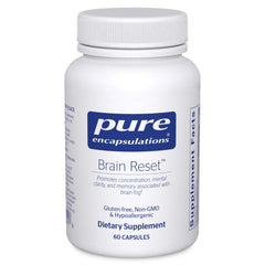 Pure Encapsulations Brain Reset bottle suggesting focus support and overall wellness