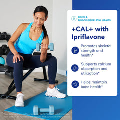 Pure Encapsulations +Cal+ with Ipriflavon label detail showing ingredients.
