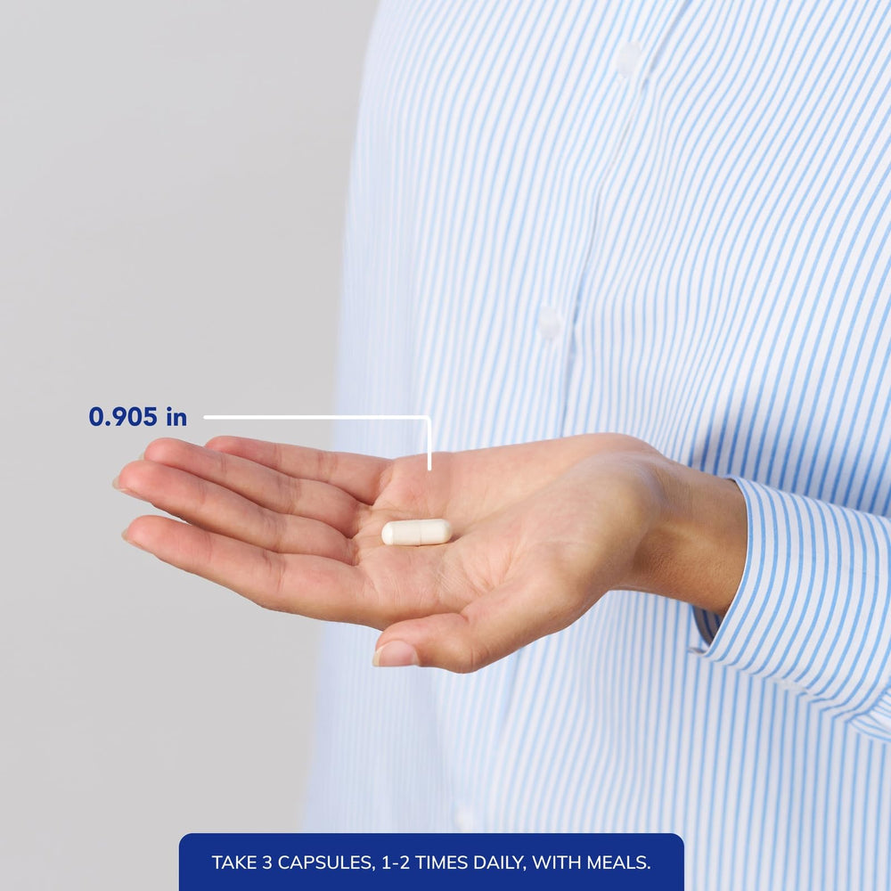 Label detail of Pure Encapsulations Calcium with Vitamin D3 highlighting pure ingredients.