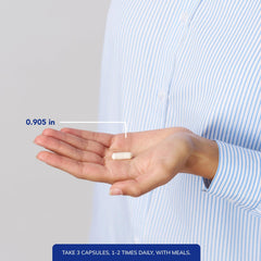 Label detail of Pure Encapsulations Calcium with Vitamin D3 highlighting pure ingredients.