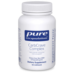 Pure Encapsulations CarbCrave Complex bottle and pour for easy dosing.