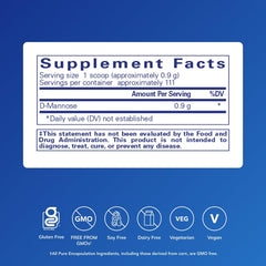 D-Mannose powder dissolving in water demonstrates easy daily use for urinary support.