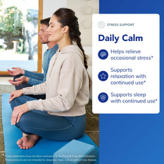 Ashwagandha and saffron extracts with L-theanine support calm focus for daily tasks.