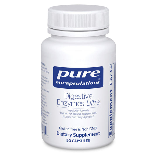 Pure Encapsulations Digestive Enzymes Ultra bottle front showing product label and form factor for broad digestion benefits