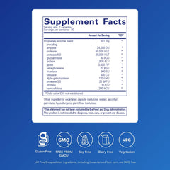 Digestive Enzymes Ultra capsules close-up highlighting vegetarian enzyme blend.