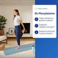 Pure Encapsulations DL-Phenylalanine bottle side view for cognitive support.