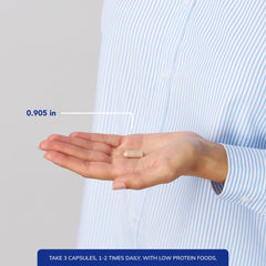 DopaPlus dosage pack showing three capsules per serving for daily routines.