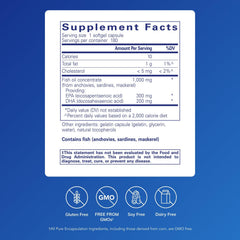 Pure Encapsulations EPA/DHA Essentials bottle front view for omega-3.