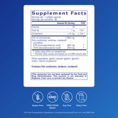 Pure Encapsulations EPA/DHA Essentials bottle pour shows easy-to-dose softgels for daily use
