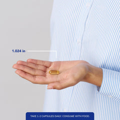 Softgel pour from Pure Encapsulations EPA/DHA Lemon bottle for easy dosing.