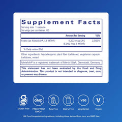 Pure Encapsulations Folate 5000 capsules ready for daily folate metabolism support.
