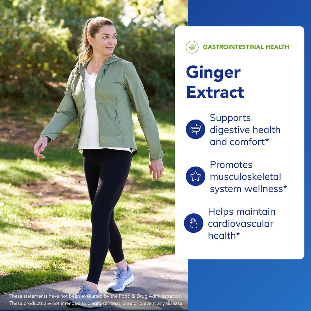 Ginger Extract capsules arranged for daily digestive support from Pure Encapsulations