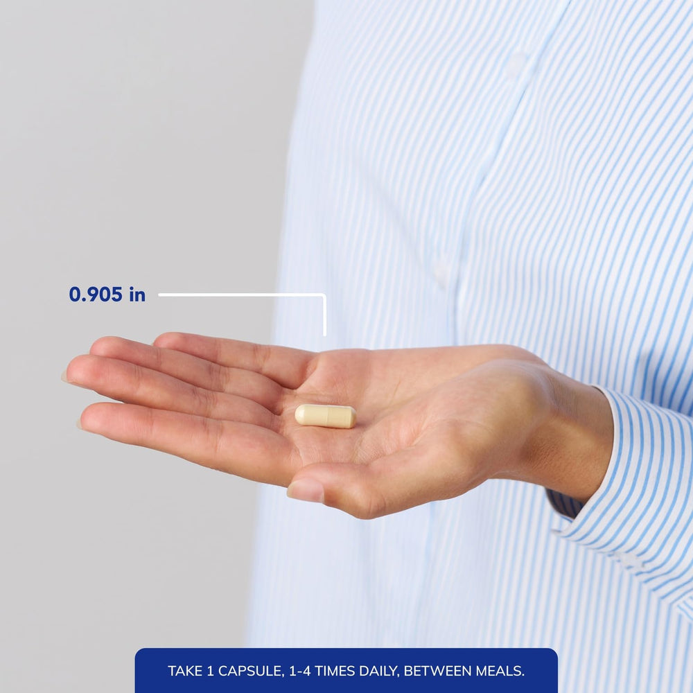 Ginger Extract capsules in hand by Pure Encapsulations for easy supplementation