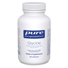 Pure Encapsulations Glycine bottle front view for restful sleep support.