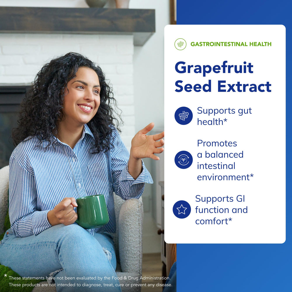 Pure Encapsulations Grapefruit Seed Extract capsules provide convenient daily support for digestive balance.