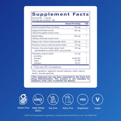 Pure Encapsulations Heartburn Essentials bottle label highlights allergen-free, premium ingredients.