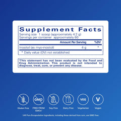 Pure Encapsulations Inositol powder scoop for easy daily energy and calm support.