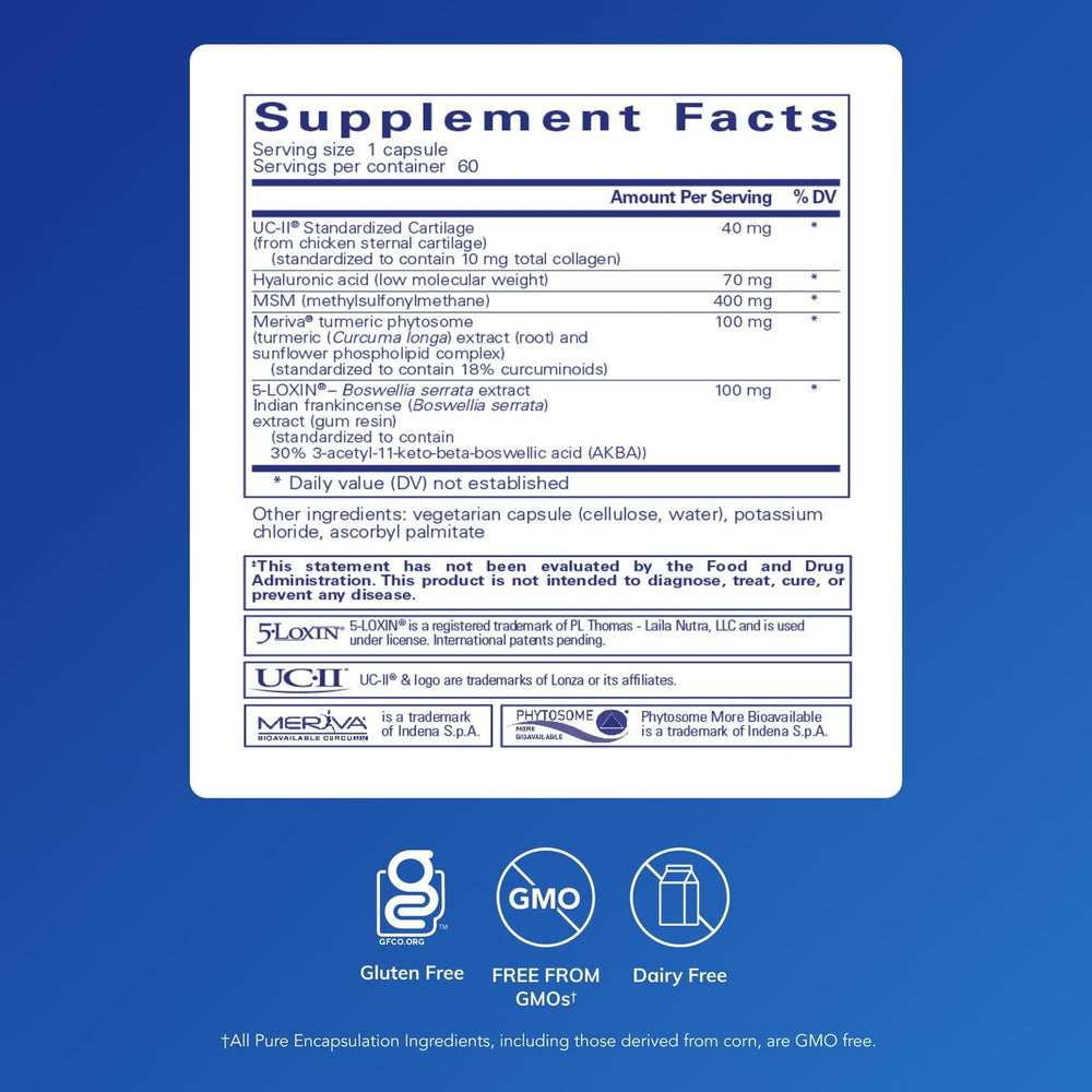 Pure Encapsulations Joint Complex capsules for convenient daily joint mobility support.
