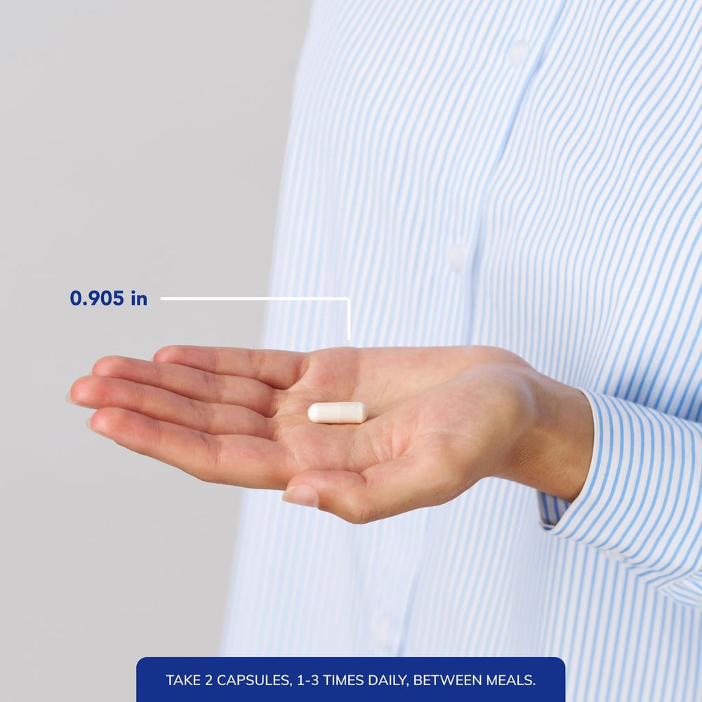 Pure Encapsulations L-Tryptophan label with dosage information.