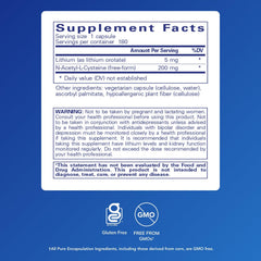 Lithium Ootate 5 mg capsules in close-up showing precise dosing and quality.