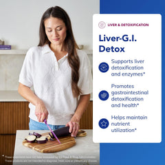 Pure Encapsulations Liver-G.I. Detox ingredient label highlights NAC and methionine for detox support.