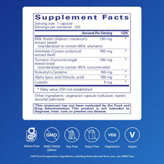 Close-up of LVR Formula capsules highlighting hypoallergenic formulation.