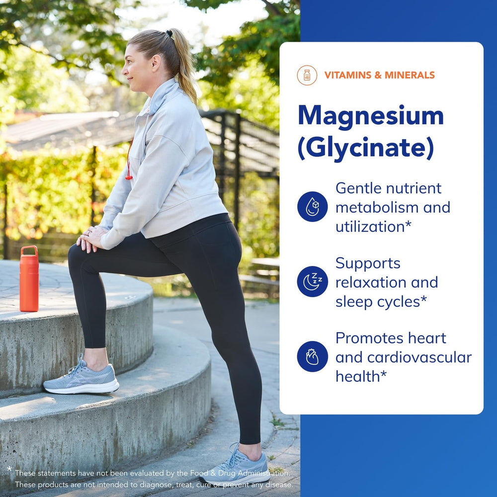 Pure Encapsulations Magnesium Glycinate label detail highlights potency and purity features