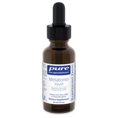 Pure Encapsulations Melatonin Liquid bottle with dropper for easy dosing at bedtime.