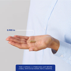 MicroDefense capsules pour illustrating easy daily use for GI balance.
